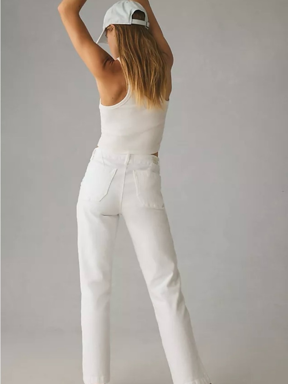 PAIGE Mayslie High Rise Cargo Cotton Straight Leg Joggers in Crisp White - Picture 3 of 15